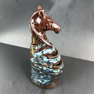 Ceramic Art Pottery Horse Figure, 7" x 3"
